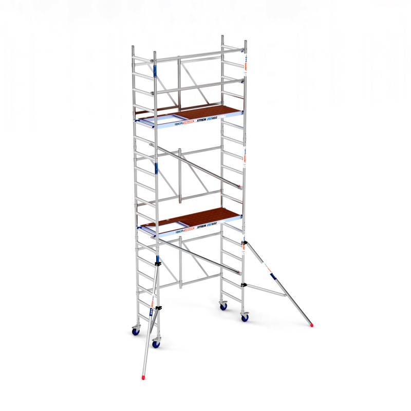 Andaime dobrável XTREM 75x190 6,50 m Altura de trabalho com estabilizadores