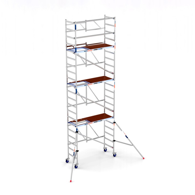 Andamio plegable XTREM 75x190 7,50 m Altura de trabajo con estabilizadores
