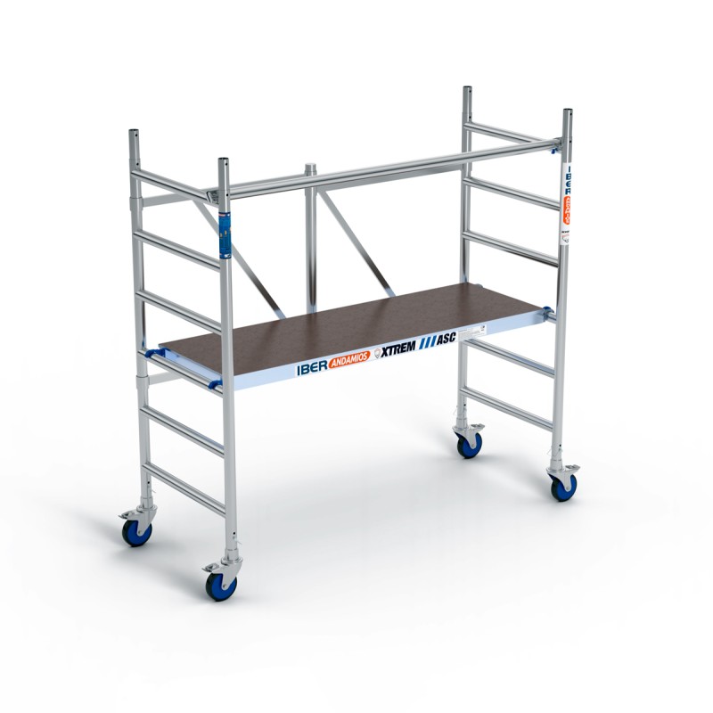 Andamio plegable XTREM 75x190x3 metros altura de trabajo plataforma sin trampilla con barra horizontal