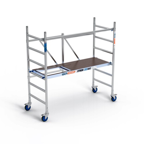 Andamio plegable XTREM 75x190x3 metros altura de trabajo plataforma con trampilla y barra horizontal