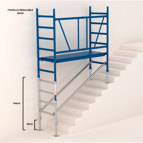 Kit L Salvaescaleras para andamios 75x190 altura 80-120 cms