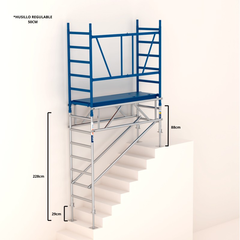 Kit XL Salvaescaleras para andamios 75x190 altura 115-165 cms