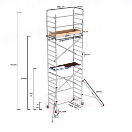 Andaime Misto 90x190 Plat. 190 C/T - 6,50 m Altura de trabalho 2