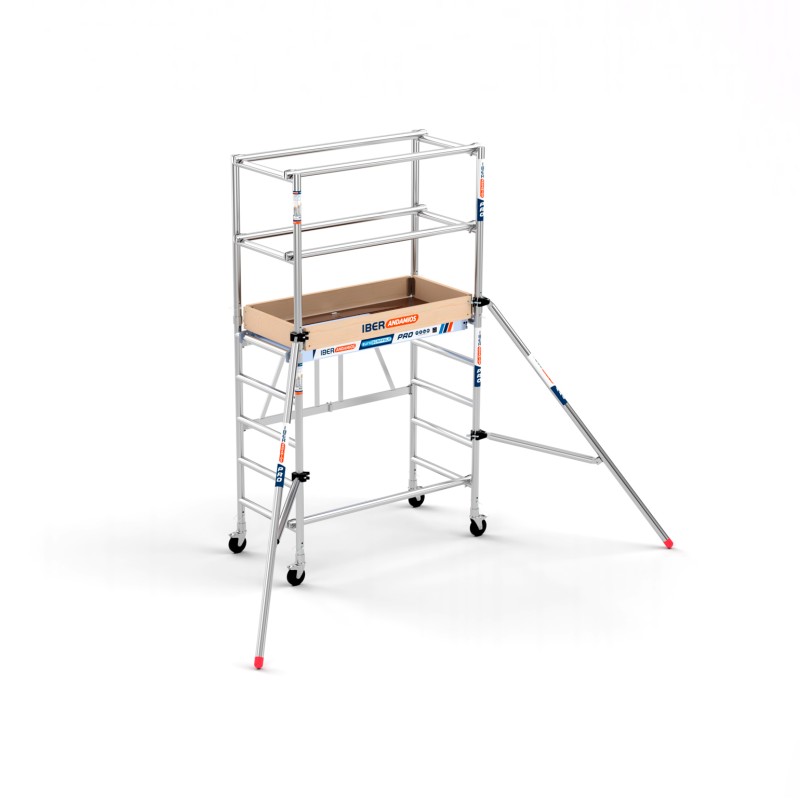 Andaime dobrável COMPACT MODULO 1+2 - 75x150 - 3,50 m AT com 2 estabilizadores