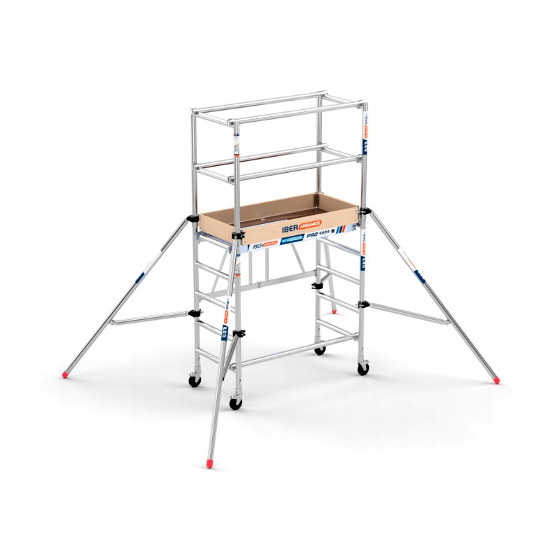 Andaime dobrável COMPACT MODULO 1+2 - 75x150 - 3,50 m AT com 4 estabilizadores