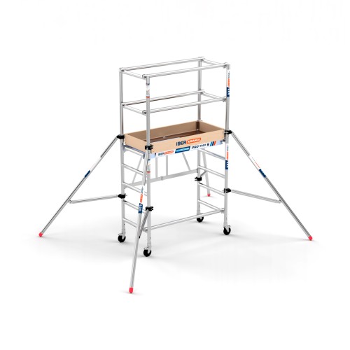 Andaime dobrável COMPACT MODULO 1+2 - 75x150 - 3,50 m AT com 4 estabilizadores