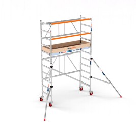 Andamio plegable 75x190 4,20 m Altura de trabajo con rodapié y estabilizadores