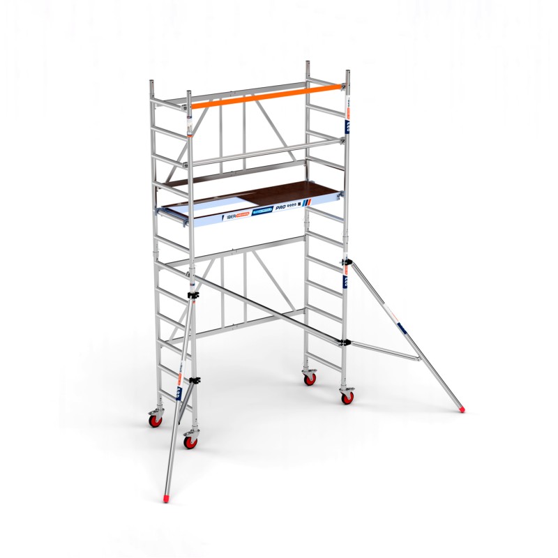 Andamio plegable 75x190 4,70-A m Altura de trabajo con estabilizadores