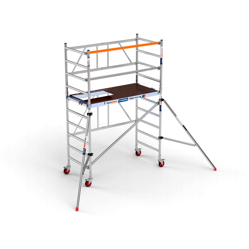 Andaime dobrável 90x190 plataforma 190 C/E + plat. 30 cm - 3,85-A m de altura de trabalho