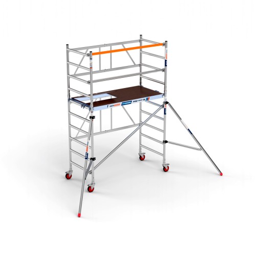 Andaime dobrável 90x190 plataforma 190 C/E + plat. 30 cm - 3,85-A m de altura de trabalho