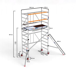 Andaime dobrável 90x190 plataforma  190 C/E - 4,70 m altura de trabalho 2
