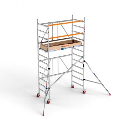Andamio plegable 90x190 4,70 m Alt. de trab. Plat.C/T ESTABILIZADORES Y RODAPIÉ