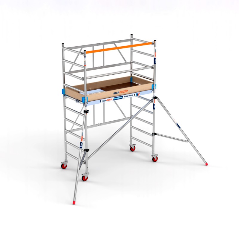 Andaime dobrável 90x190 plataforma 190 C/E + plat. 30 cm - 3,85-B m de altura de trabalho
