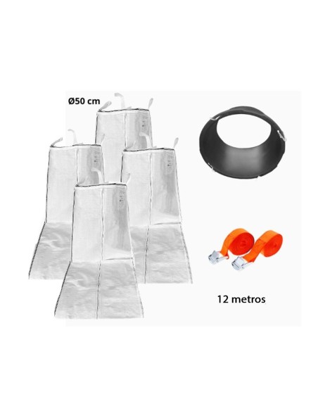 Kit conduto de entulho flexível - Ø50 cm e 12 metros