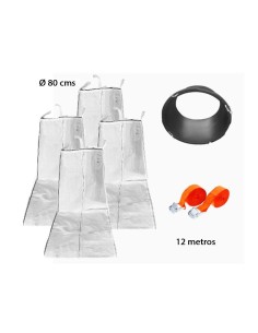 Pack bajante de escombros flexible - Ø80 cm y 12 metros