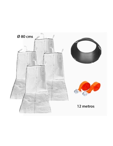 Pack bajante de escombros flexible - Ø80 cm y 12 metros
