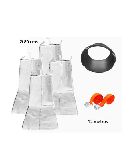 Pack bajante de escombros flexible - Ø80 cm y 12 metros