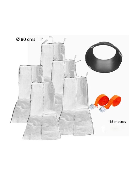 Pack bajante de escombros flexible - Ø80 cm y 15 metros