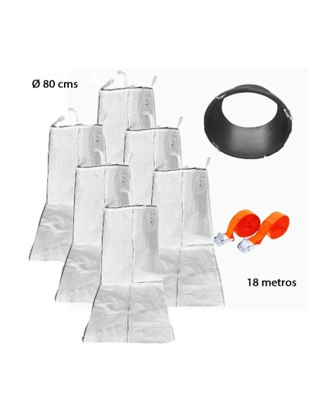 Kit conduto de entulho flexível - Ø50 cm e 18 metros