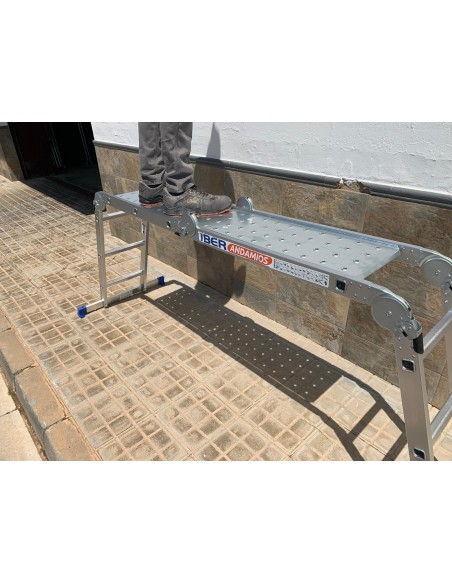 Escalera Plataforma Multifuncional 4X3 de Aluminio | Iberandamios