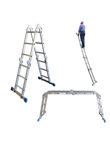 Escalera Plataforma Multifuncional 4X3 de Aluminio | Iberandamios