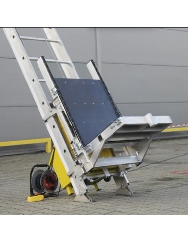Elevador de escadas elétrico para painéis solares e materiais de 250 kg e 12 mts altura