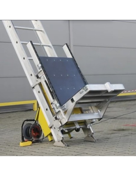 Elevador de escadas elétrico para painéis solares e materiais de 250 kg e 12 mts altura
