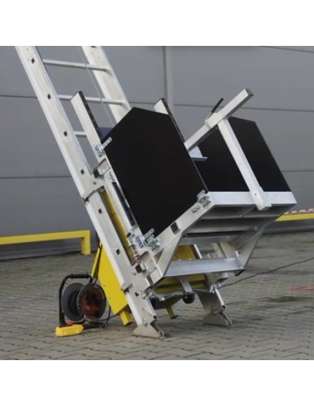 Elevador de escalera eléctrico para 250 kg paneles solares y materiales y 12 mts altura