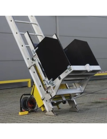 Elevador de escalera eléctrico para 250 kg paneles solares y materiales y 12 mts altura