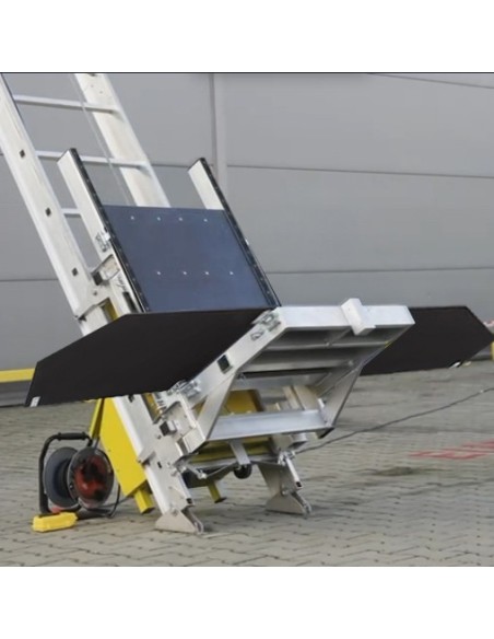 Elevador de escalera eléctrico para 250 kg paneles solares y materiales y 12 mts altura