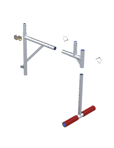 Consola universal de acesso ao teto ou plataforma de aterragem (ajustável de 75 a 135 cm)