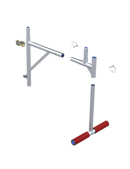 Consola universal de acesso ao teto ou plataforma de aterragem (ajustável de 75 a 135 cm)