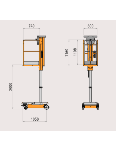 AXO LIFT MANU LIFT 200/4 | Plataforma Elevadora Compacta y Segura
