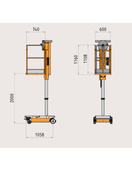 AXO LIFT MANU LIFT 200/4 | Plataforma elevatória compacta e segura