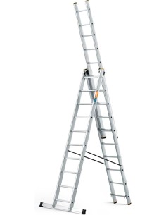 Escalera multiusos aluminio tres tramos 10 peldaños DW-PRO-3x10 DRABEST