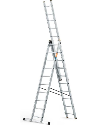 Escada multiusos de alumínio três lances 10 degraus DW-PRO-3x10 DRABEST