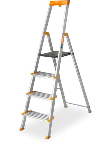 Escalera aluminio 4 peldaños DRABEST