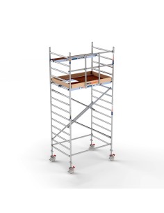 Torre de andamio con plataforma para herramientas