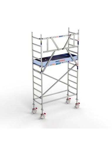 Torre de Andaime PRO NEW 75x190 em Alumínio - 4,20 m Altura de Trabalho
