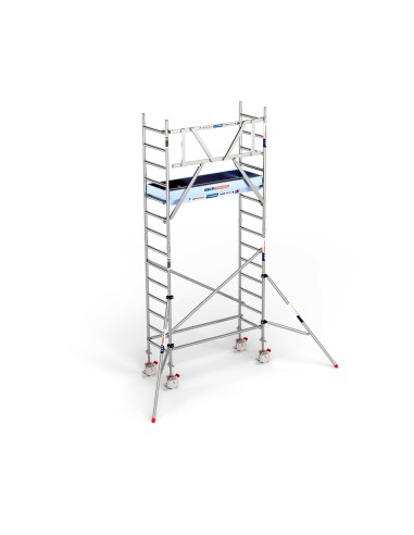 Torre de Andaime PRO NEW 75x190 em Alumínio - 5,20 m Altura de Trabalho