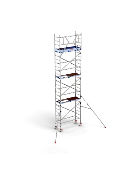 Torre de Andaime PRO NEW 75x190 em Alumínio - 8,20 m Altura de Trabalho