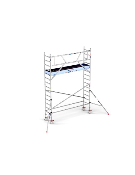 Torre de Andaime PRO NEW 75x305 em Alumínio - 5,20 m Altura de Trabalho