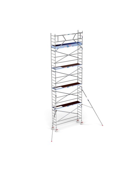 Torre de Andaime PRO NEW 75x305 em Alumínio - 10,20 m Altura de Trabalho