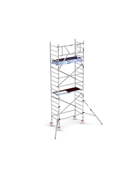 Torre de Andaime PRO NEW 90x190 em Alumínio - 6,20 m Altura de Trabalho