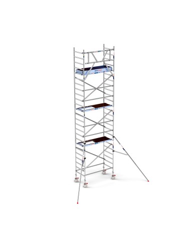 Torre de Andaime PRO NEW 90x190 em Alumínio - 8,20 m Altura de Trabalho
