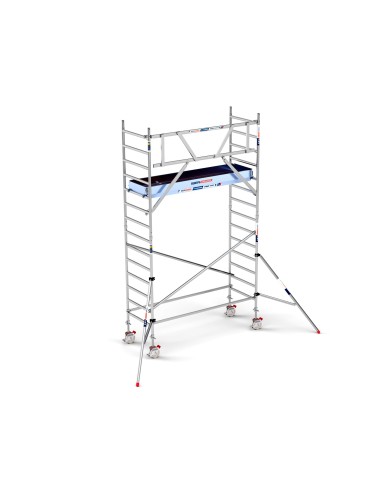 Torre de Andaime PRO NEW 90x250 em Alumínio - 5,20 m Altura de Trabalho