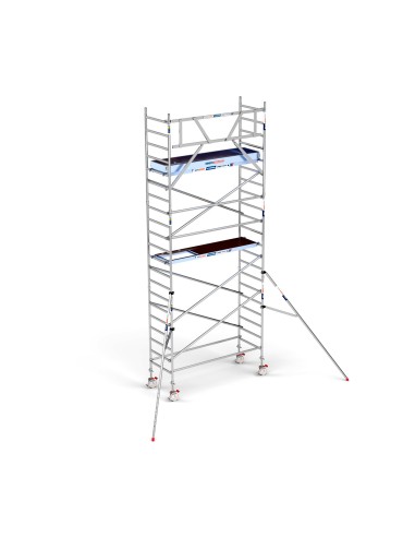 Torre de Andaime PRO NEW 90x250 em Alumínio - 7,20 m Altura de Trabalho