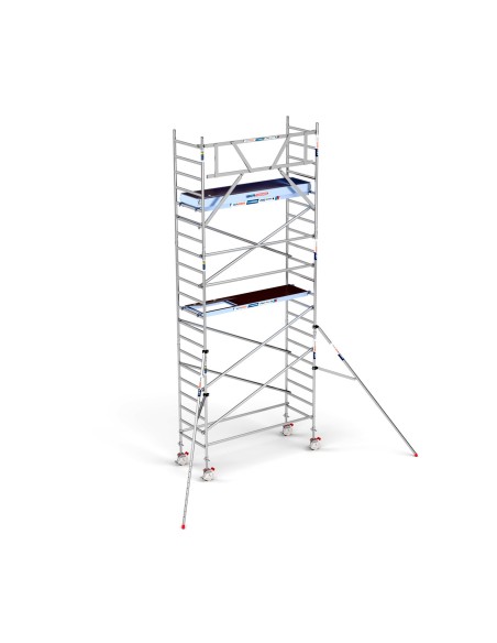 Torre de Andaime PRO NEW 90x250 em Alumínio - 7,20 m Altura de Trabalho