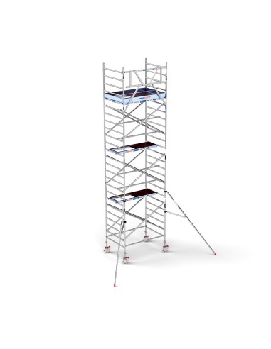 Torre de Andaime PRO NEW 135x190 em Alumínio - 8,20 m Altura de Trabalho
