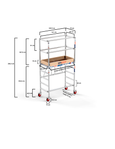 Andamio plegable COMPACT MÓDULO 1+2 - 75x150 - 3,50 m Altura de trabajo 2